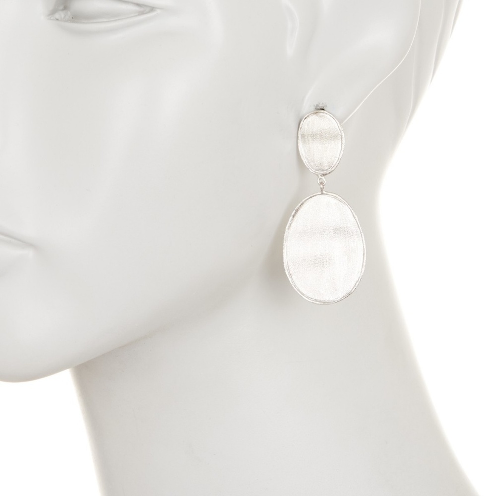 RIVKA FRIEDMAN Satin Wavy Oval Drop Earrings - Picture 2 of 5